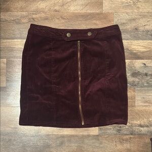 Corduroy Burgundy Skirt